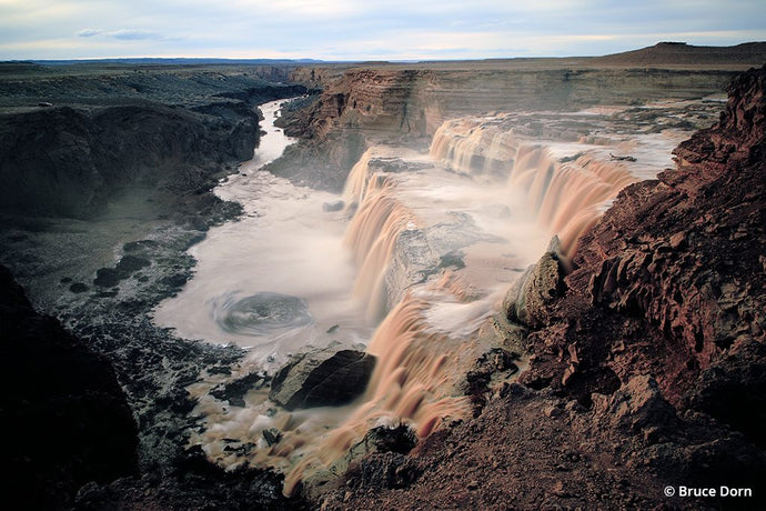 Snowmelt above Flagstaff, Arizona creates the spectacular Chocolate Falls
