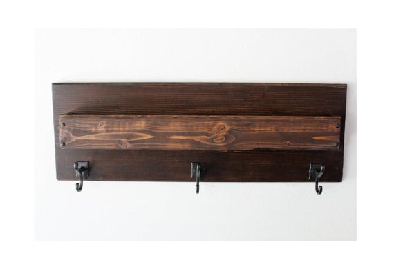 WALL ORGANIZER, HEAVY Duty, Rustic, lodge, coat rack, coat hooks, wall hooks, wall shelf, entryway organizer, ski lodge, ski, metal hooks by NativeRange