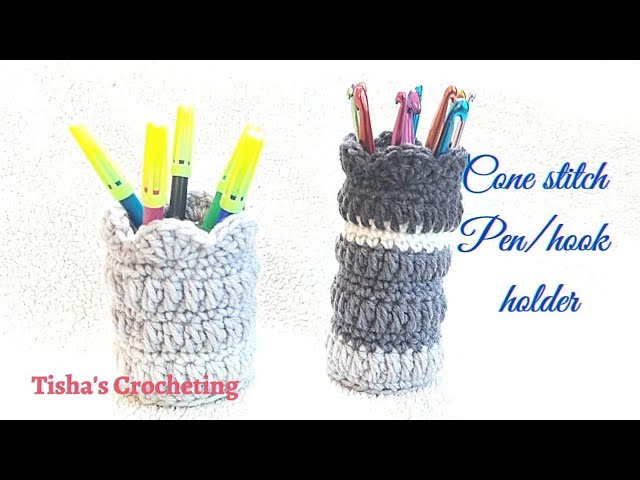 Crochet pen holder / Crochet hook holder by Tisha's Crocheting (2 months ago)