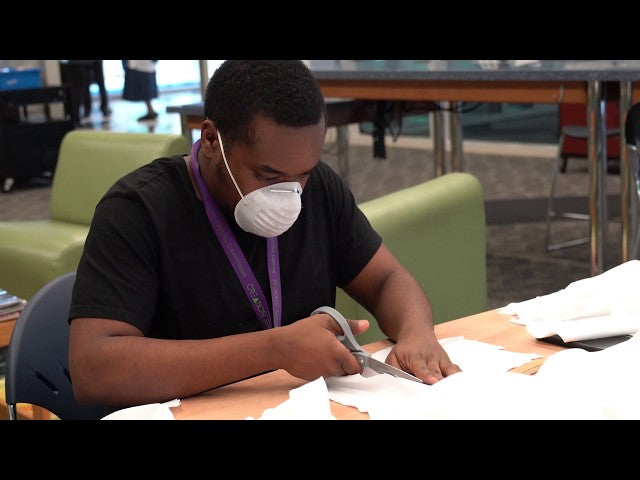 Staff of Broward County Library's maker spaces, Creation Station, pulled together in a system wide effort to assist healthcare professionals at Broward Health by ...