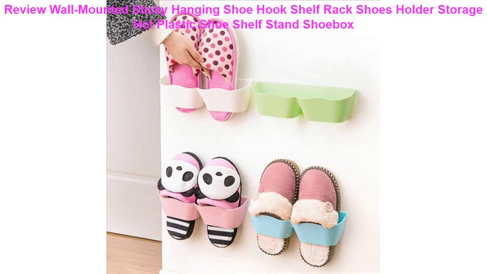 Wall-Mounted Sticky Hanging Shoe Hook Shelf Rack Shoes Holder Storage Hot Plastic Shoe Shelf Stand Shoebox Best offer or check discount here ...