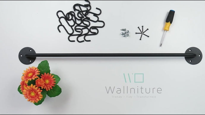 Wallniture Delux Pot Rack, Cooking Utensil Holder with S Hooks, Pots and Pans Organizer by Wallniture (1 month ago)