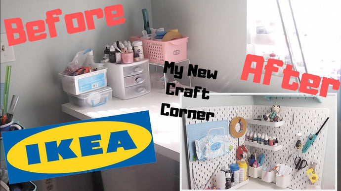 Small Craft Corner Makeover with IKEA Skadis Pegboard DIY by AmyMade (2 years ago)