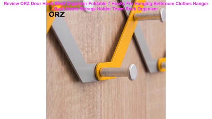 ORZ Door Hook Shelf Organizer Foldable 7 Hooks For Hanging Bethroom Clothes Hanger Rack Home Storage Holder Towel Rack Organizer Limited offer or ...
