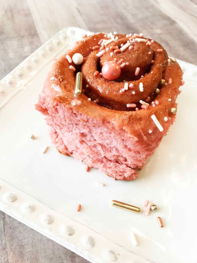 Pink Princess Cinnamon Rolls