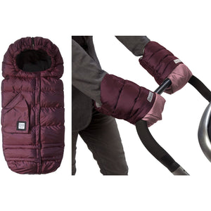 7 A.M. Enfant Blanket Evolution With WarmMuffs Stroller Gloves, Metallic Plum/Metallic Plus