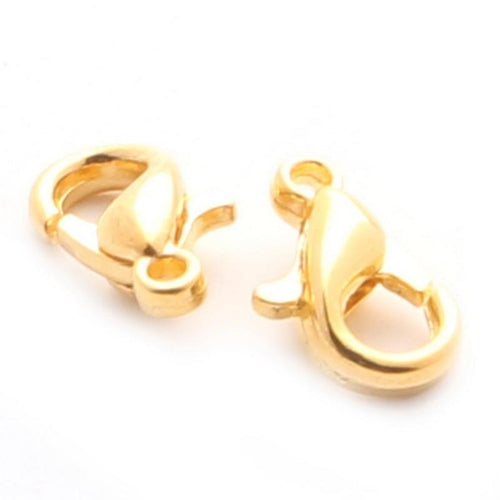 100pcs/lot 10mm Gold/Gunmetal/Silver/Bronze Color Lobster Clasps Hook Alloy Connectors for Necklace Jewelry Findings Making