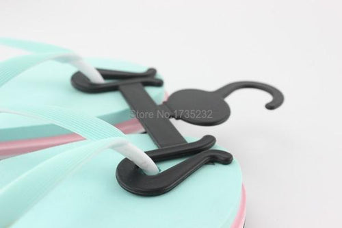 100pcs shoes hook Plastic slippers hanger supermarket Herringbone cotton padded shoes hanging sandals holder shoes Sample Hanger