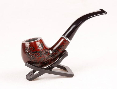 12pcs/lot 2016 hot sale Wood PIPE to smoke High-grade wooden pipe  for men as grinder and tobacco accessary with plastic rack