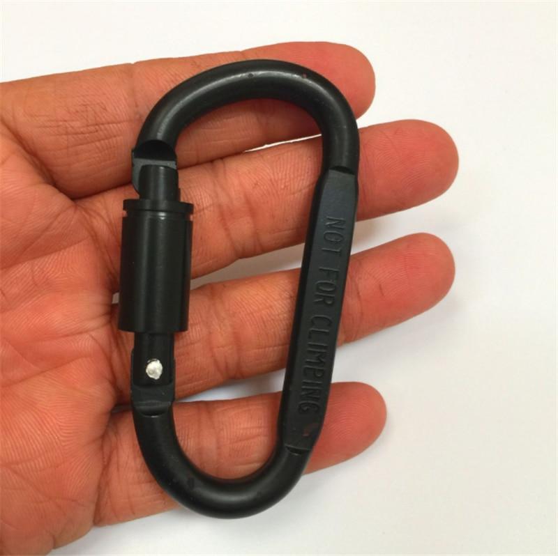 1Pcs Camping Tools Aluminum Alloy D-Ring Locking Carabiner Clip Keychain Rope Survial Rescue Mountaineering Carabiners Hook