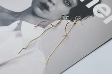 1pair 100% Real. 925 Sterling Silver Fine Jewelry Waves Waterwave Twisted &Chain Tassel Long Dangle Earrings Hook gtle2066