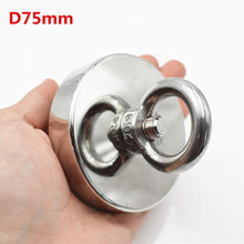 1pc D75mm Holder strong powerful salvage neodymium Magnets hook Pulling Mounting Pot with ring fishing gear sea  equipments