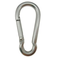 100 Pack Steel Carabiner 2cm x 4cm, 304 Stainless Steel Carabiner Key Ring Hook Clip Link with Spring Loaded Gate and Interlock Tooth, BRAND NEW