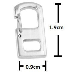 2 Pcs 1.9cm Steel Rectangle Wiregate Spring Carabiner, Stainless Steel Wiregate Quick Release Carabiner, Key Ring Keychain Split Rings EDC Tools Gadgets Keys Hook Link Snap Clip Connector SS