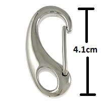 1 Pack Steel Wiregate Spring Carabiner, 4.1cm, 316 Stainless Steel Wiregate Carabiner, Key Ring Keychain Split Rings Belt Loops Pants Loops Quick Slides Release Spring Keys Hook Link Snap Clip Connector SS, BRAND NEW