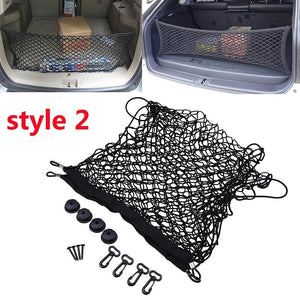 3 Style Universal Automobiles Car Trunk Net Bag Nylon Seat Back Trunk Rear Cargo Trunk Storage Organizer Luggage Net Holder