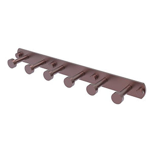 Allied Brass FR-20-6 Fresno Collection 6 Position Tie and Belt Rack Decorative Hook, Antique Copper