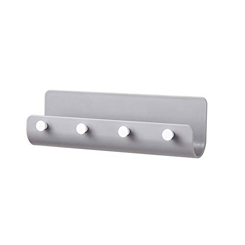 Keys Hook - Mail, Letter Holder, Key Rack Organizer for Entryway, Porch, Kitchen, Office, Wall Mount, Grey