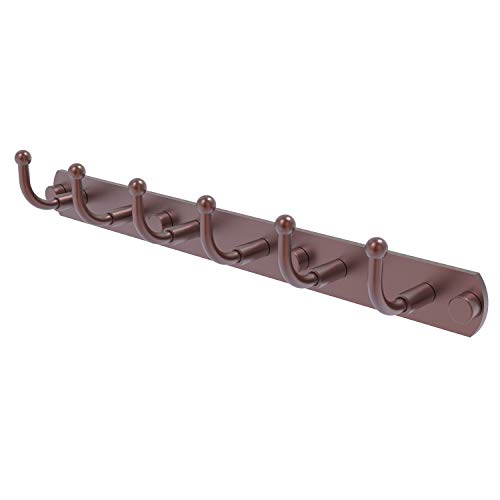 Allied Brass 1020-6-CA Skyline Collection 6 Position Tie and Belt Rack, Antique Copper