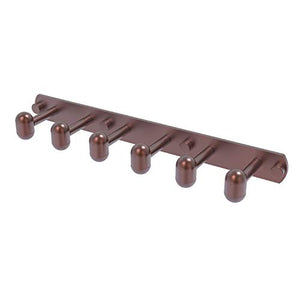 Allied Brass TA-20-6 Tango Collection 6 Position Tie and Belt Rack Decorative Hook, Antique Copper