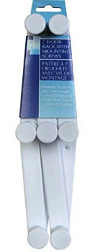 7 Hook Expandable Wall Coat Rack with Mounting Screws (Pack of 1)