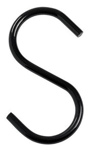 Count of 10 New 4" Black S Shaped Design Hooks for Hangrails Rack