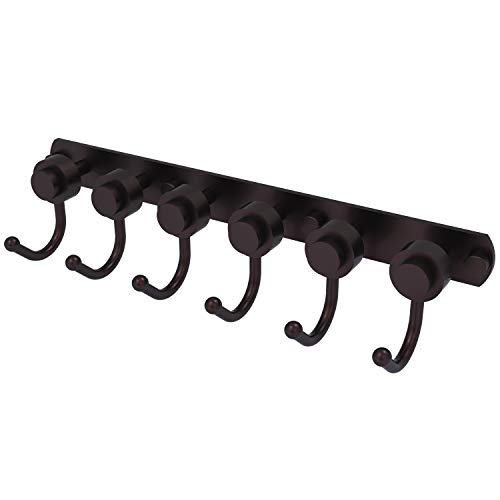 Allied Brass 920-6-ABZ Mercury Collection 6 Position Tie and Belt Rack with Smooth Accent, Antique Bronze