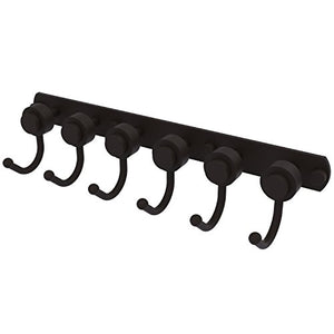 Allied Brass 920-6-ORB Mercury Collection 6 Position Tie and Belt Rack with Smooth Accent, Oil Rubbed Bronze