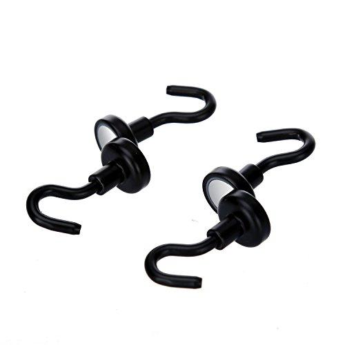 10L0L Magnetic Hooks Black, Powerful Magnet Hook Heavy Duty 12lb Strong Hanging Magnets Hooks Set of 5 for Refrigerator/Fridge/Kitchen Tools