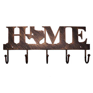 Texas Metal Key Holder Hooks Clothes Hanger Western Vintage Home Letters