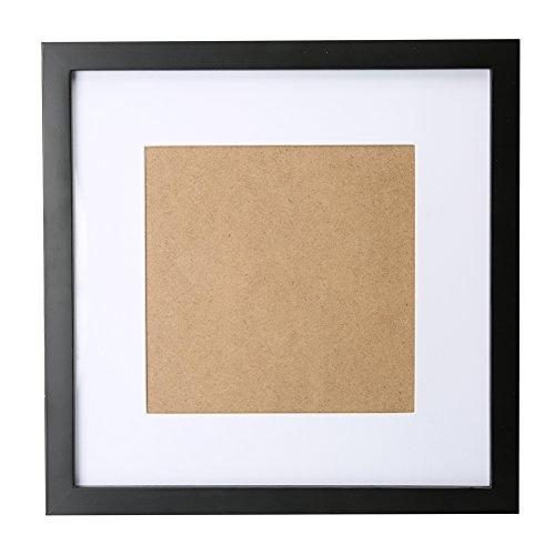 13X13 Black Picture Frames Made To Display Picture 8X8 With Mat Or 12X12 Without Mat, Wall Mounting Material Included
