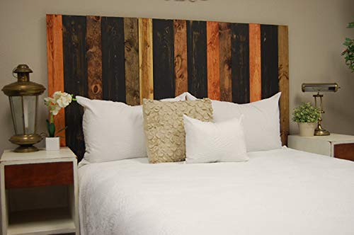 Cabin Mix Headboard California King Size, Hanger Style, Handcrafted. Mounts on Wall. Easy Installation
