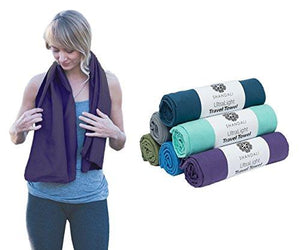 #1 Rated Travel Towel and Sports Towel - MICROFIBER - Guarantee Bleed Free - Includes Hook (Magic, Medium - 24"x48")