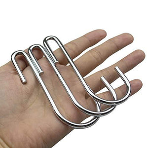 12 Pack 3.5 Inch Chrome Silver S Shaped Hooks Hanging Hangers for Bathroom Bedroom Office Kitchen Garden