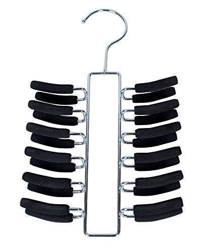 Umo Lorenzo Chrome Plated Tie Rack (Black)
