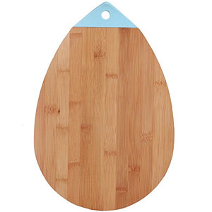 All Natural Bamboo Cutting Board Oval Teardrop Bamboo Kitchen Country Decor Bar Serving Board Cheese Plate Wood Serving Board Meat Vegetables Fruit Farmhouse 10 x 14.75 Inch