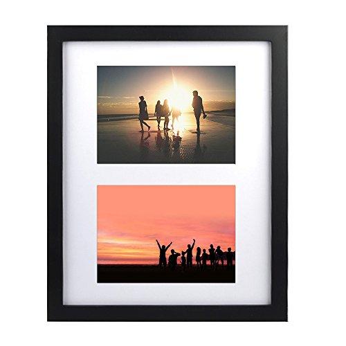 11X14 Collage Picture Frame, Alotpower Wooden Wall Picture Frame Displays Two 5X7 Inch Portrait Photo Multiple Photo Frame,Black
