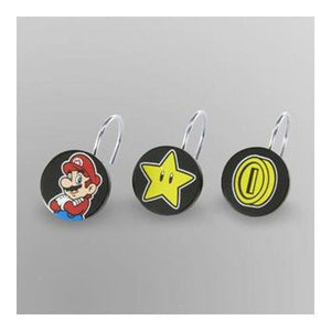 Super Mario Shower Curtain Ring Hooks