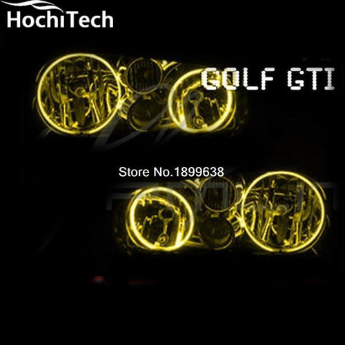 4pcs Super bright 7 color RGB LED Angel Eyes Kit with a remote control car styling for  Volkswagen golf 4 GT 1998-2004