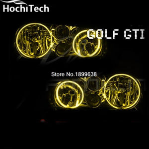4pcs Super bright 7 color RGB LED Angel Eyes Kit with a remote control car styling for  Volkswagen golf 4 GT 1998-2004
