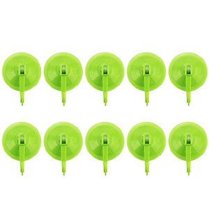 10 Pcs Bathroom Kitchen Suction Cup Wall Hooks Hangers, Home Storage Hooks Caps & Towels Plastic Holder Organizer Bathrobe Suit And Loofah For Wreath, Window, Mirror, Glass