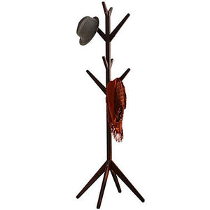 Asunflower Coat Racks Stand Hall Tree with 8 Hooks,Free Standing Coat Tree Rack Hat Hanger Clothes Holder