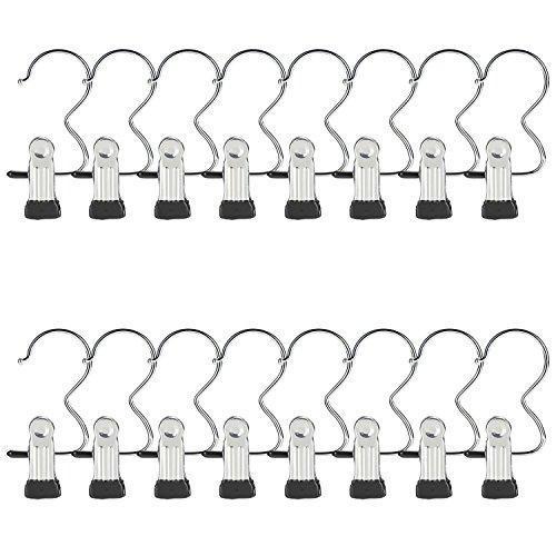 16 PCS Laundry Hook Boot Hanging Hold Clips Portable Hanging Hooks Home Travel Hangers Clothing Clothes Pins