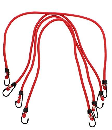 ABN Heavy Duty Bungee Cord Assortment with Hooks 10, 18, 20, 24 30 Inch Bungee Straps - 20 Pack