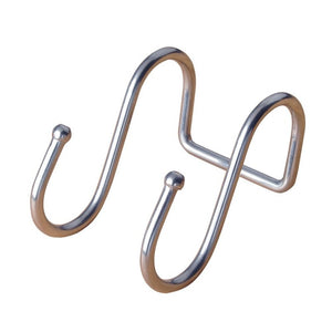 MyLifeUNIT Heavy Duty S Shaped Hooks, Stainless Steel S Hooks with Double Hooks Design, Pack of 5