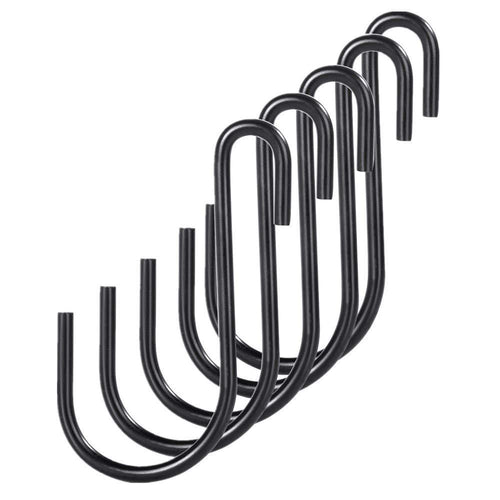30 Pack Black Premium S Shaped Hooks Heavy Duty S Hanging Hooks Hangers M Sizes for Kitchen,Closet,Storage Room, Bathroom, Garage,Office,Workshop (M/30Pack)