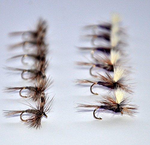 Adams Dry Fly Fishing Flies And Purple Haze Parachute Assortment Trout Fishing Flies + Fly Box
