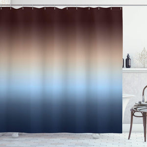 Ambesonne Ombre Shower Curtain Collection, Home Decorations Art Bathroom Decor, 70 Inches Long, Polyester Fabric Set with Hooks, Colorful Design Brown Blue Navy