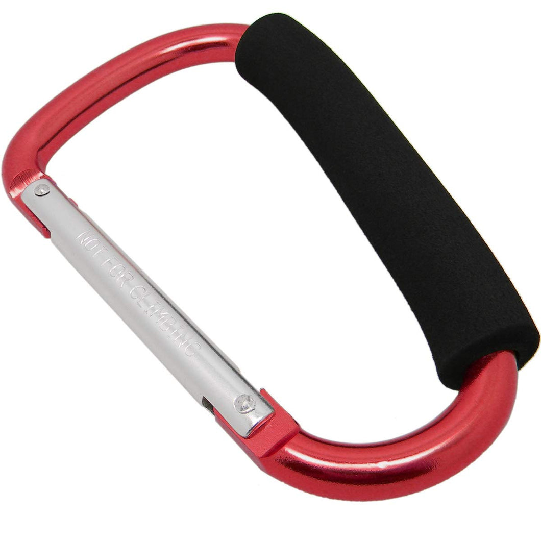 QY Red Color 6.25 Inches Outsize D Shape Biner Carry Handle Hook Clip Snap Hook
