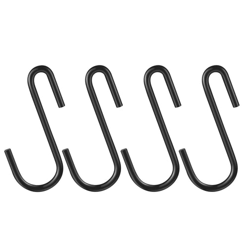 24 Pack Black S Shaped Hooks Small Hanging Hangers for Bathroom Bedroom Office Kitchen Garden